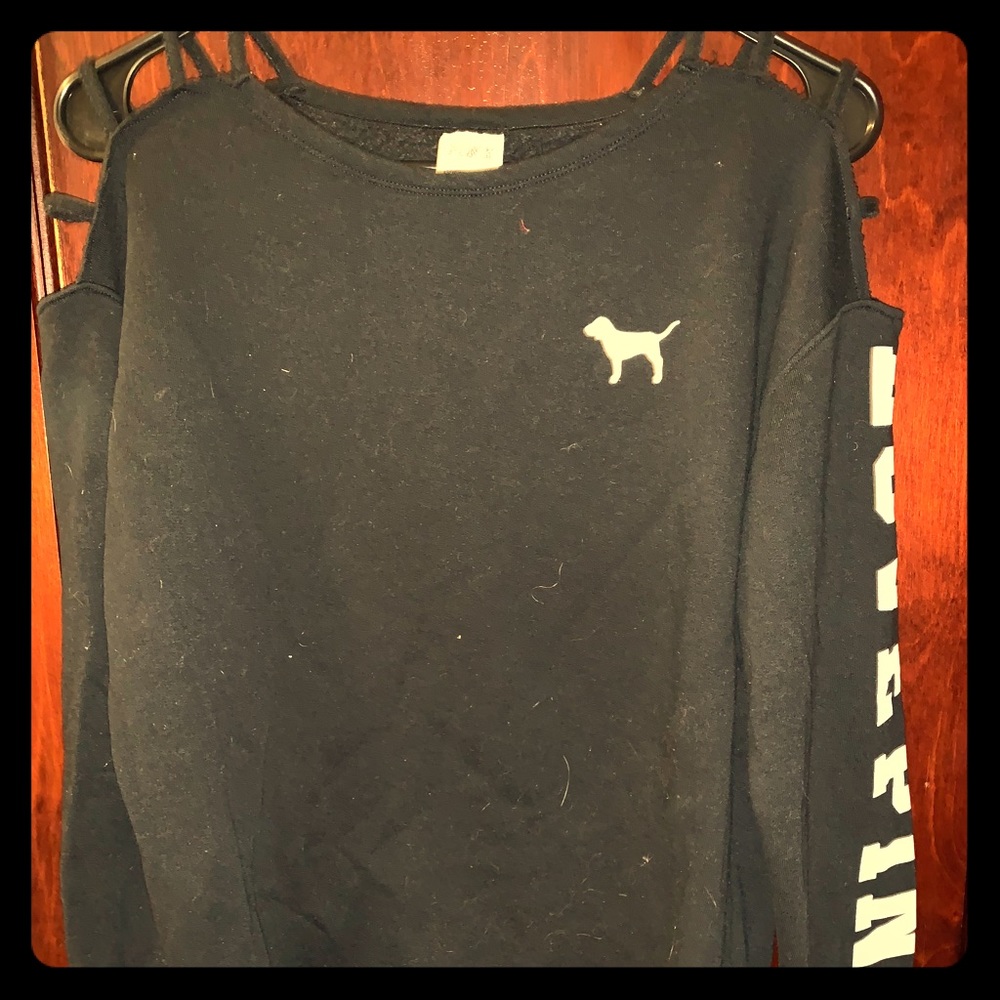 Victoria’s Secret Pink Strappy Shoulder Sweater